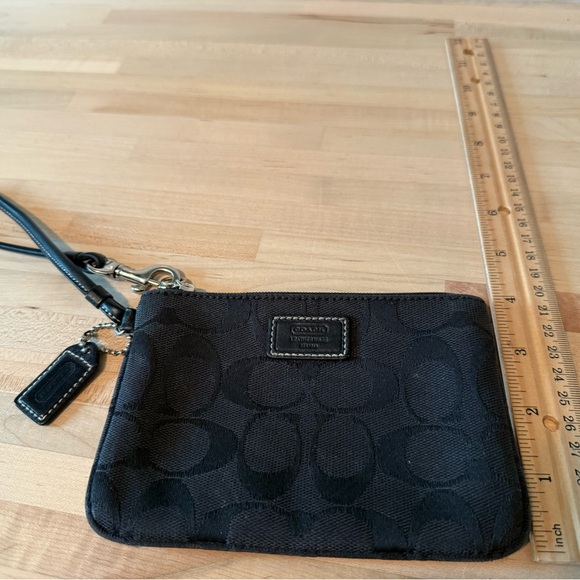 Coach Black Signature Wristlet - Picture 3 of 4